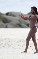 NATURI NAUGHTON in Bikini at a Beach in Barbados 07/29/2016