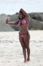 NATURI NAUGHTON in Bikini at a Beach in Barbados 07/29/2016