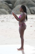 NATURI NAUGHTON in Bikini at a Beach in Barbados 07/29/2016