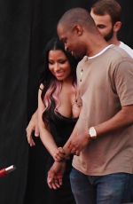 NICKI MINAJ on the Set of a Music Video on Sunset Blvd in in Los Angeles 08/25/2016