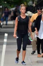 NINA AGDAL Heading to a Gym in New York 08/10/2016