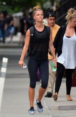 NINA AGDAL Heading to a Gym in New York 08/10/2016
