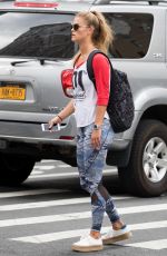 NINA AGDAL Heading to a Gym in New York 08/21/2016
