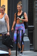 NINA AGDAL Leaves SoulCycle in New York 08/11/2016