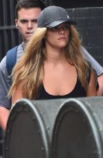 NINA AGDAL Leaves SoulCycle in New York 08/11/2016