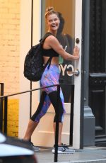 NINA AGDAL Leaves SoulCycle in New York 08/11/2016