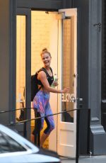 NINA AGDAL Leaves SoulCycle in New York 08/11/2016