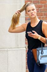NINA AGDAL Out and About in New York 08/18/2016
