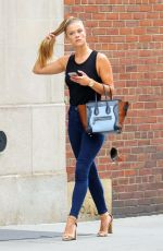 NINA AGDAL Out and About in New York 08/18/2016