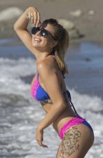 OLIVIA BUCKLAND in Bikini at a Beach in Marbella 08/08/2016