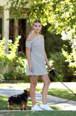 OLIVIA HOLT Walks Her Dogs Out in Los Angeles 08/18/2016