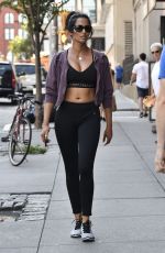 PADMA LAKSHMI in Tights Out in New York 08/27/2016