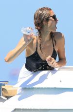 PARIS HILTON in Swimsuit at a Boat in Ibiza 08/01/2016