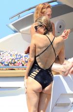 PARIS HILTON in Swimsuit at a Boat in Ibiza 08/01/2016