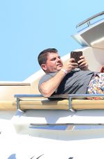 PARIS HILTON in Swimsuit at a Boat in Ibiza 08/01/2016