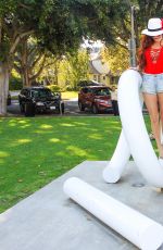 PHOEBE PRICE and ANA BRAGA at a Park in Beverly Hills 08/04/2016