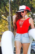 PHOEBE PRICE and ANA BRAGA at a Park in Beverly Hills 08/04/2016