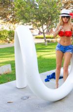 PHOEBE PRICE and ANA BRAGA at a Park in Beverly Hills 08/04/2016