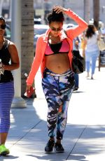 Pregnant ANGELA SIMMONS Out in Beverly Hills 08/18/2016