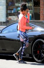 Pregnant ANGELA SIMMONS Out in Beverly Hills 08/18/2016