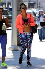 Pregnant ANGELA SIMMONS Out in Beverly Hills 08/18/2016