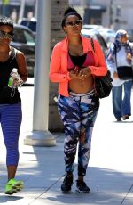 Pregnant ANGELA SIMMONS Out in Beverly Hills 08/18/2016