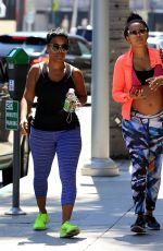 Pregnant ANGELA SIMMONS Out in Beverly Hills 08/18/2016
