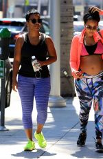 Pregnant ANGELA SIMMONS Out in Beverly Hills 08/18/2016
