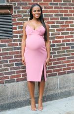 Pregnant TIKA SUMPTER Arrives at Late Show with Steohen Colert in New York 08/23/2016