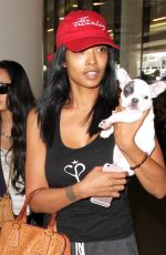 PRINCESS LOVE with Her Dog at LAX Airport in Los Angeles 08/25/2016