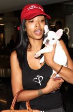PRINCESS LOVE with Her Dog at LAX Airport in Los Angeles 08/25/2016