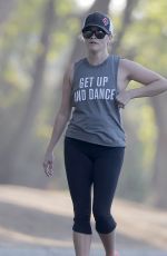 REESE WITHERSPOON Out Jogging in Brentwood 08/30/2016