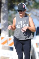REESE WITHERSPOON Out Jogging in Brentwood 08/30/2016
