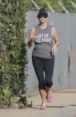 REESE WITHERSPOON Out Jogging in Brentwood 08/30/2016