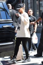 RIHANNA Leaves Her Apartment in New York, 08/28/2016
