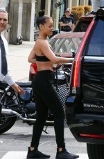 RIHANNA Leaves Her Hotel in New Yotk 08/25/2016