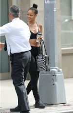 RIHANNA Leaves Her Hotel in New Yotk 08/25/2016