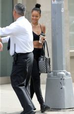 RIHANNA Leaves Her Hotel in New Yotk 08/25/2016