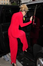 RITA ORA All in Red Leaves Her Apartment in NewYork 10/08/2016