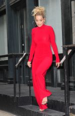 RITA ORA All in Red Leaves Her Apartment in NewYork 10/08/2016