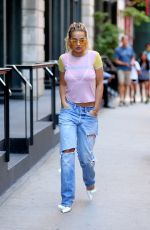 RITA ORA in Ripped Jeans Out in New York 08/03/2016