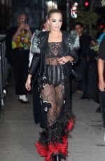 RITA ORA Leaves 2016 MTV VMA in New York 08/28/2016