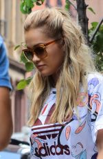RITA ORA Lleaves Her Apartment in New York 08/16/2016