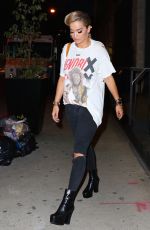 RITA ORA Night Out in New York 08/08/2016