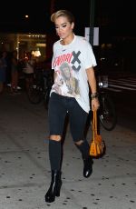RITA ORA Night Out in New York 08/08/2016