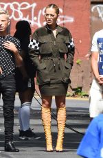 RITA ORA on the Set of America