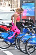 RITA ORA Rding a Bike Out in New York 08/03/2016