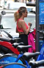 RITA ORA Rding a Bike Out in New York 08/03/2016