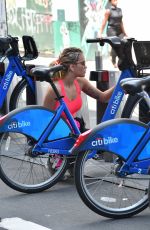 RITA ORA Rding a Bike Out in New York 08/03/2016