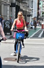 RITA ORA Rding a Bike Out in New York 08/03/2016